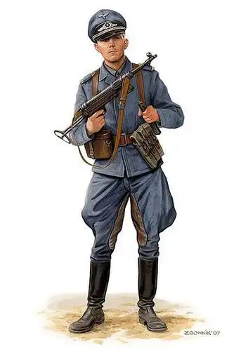 巴伐利亚酒神的相册-二战德军插画