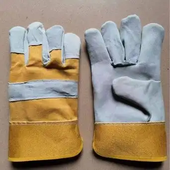 短款牛皮电焊手套防烫焊接焊工软耐用隔热耐高温劳保防护手套