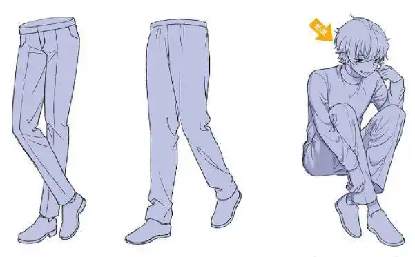 裤子褶皱怎么画好教你制作质感的绘制方法