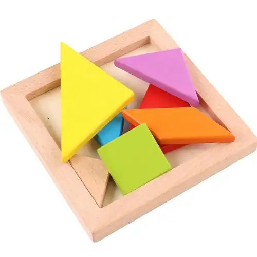 磁性七巧板智力拼图小学生一年级数学教具儿童益智动脑玩具积木