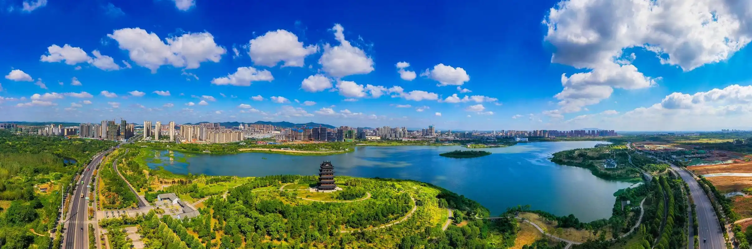 宣城市宛陵湖公园.图片由宣城市委宣传部提供