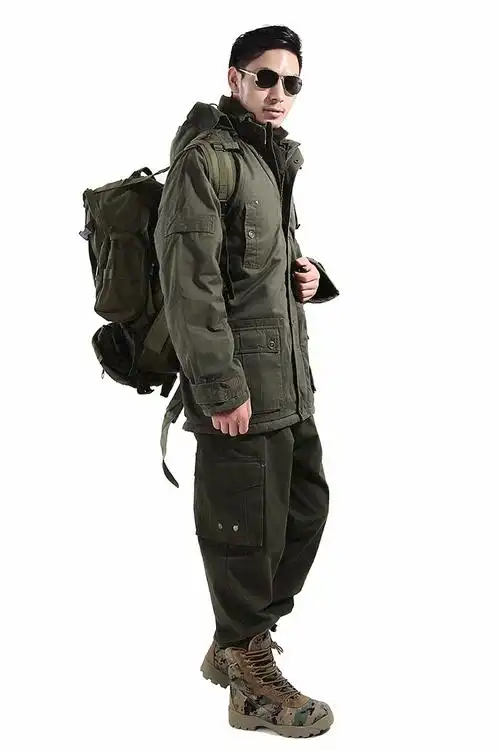 正品猎鹰基地迷彩服男 野战军迷服户外冬季迷彩大衣纯棉迷彩服