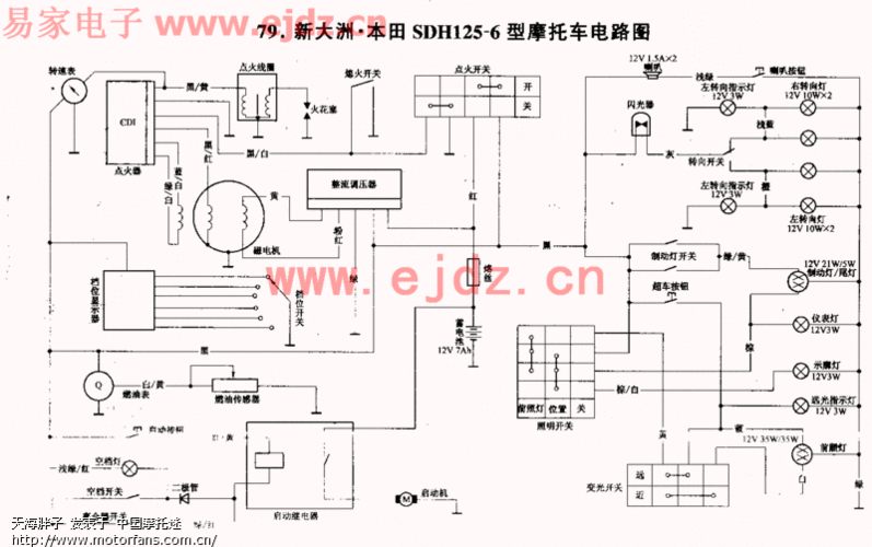 帮朋友求cg125线路图,请各位帮忙 - 维修改装 - 摩托车论坛 - 中国第