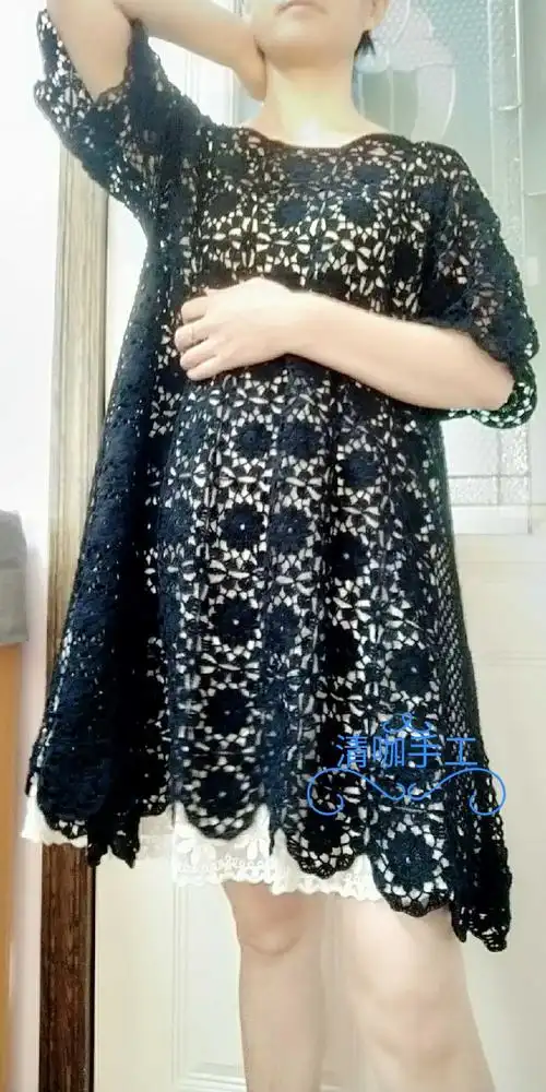 5团用线:木兰阁索菲亚蕾丝(一团50克285米)(女士钩针裙装:黑色杂志款)