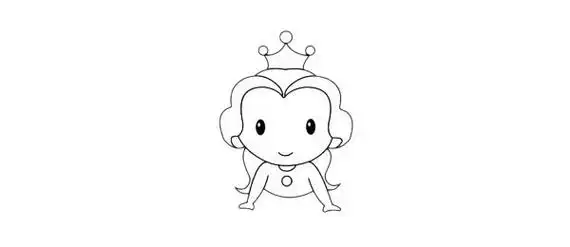贝儿公主简笔画的画法步骤教程及图片大全,简笔画图片