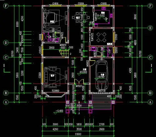 四层框架结构的农村自建房设计图 建房图纸 建筑设计图纸