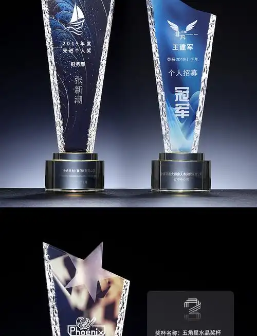 冠德斯先进个人水晶奖杯定制奖牌定制定做创意玻璃比赛体育制作 款3