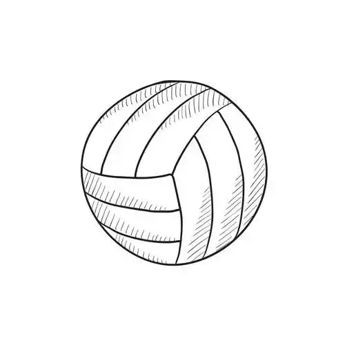 排球简笔画 排球简笔画图片涂色