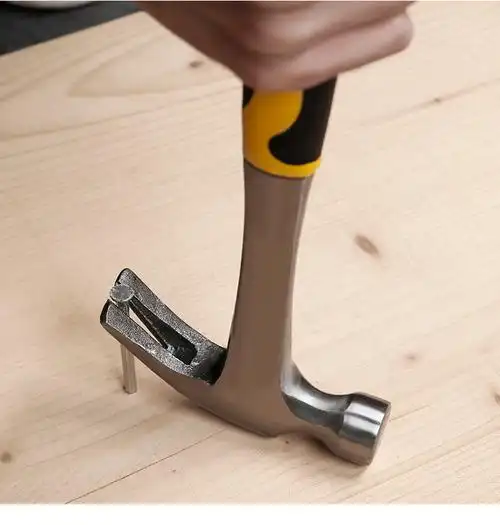 敬平羊角锤木工榔头小铁锤子工具家用迷你锤连体木柄把起钉器拔钉锤