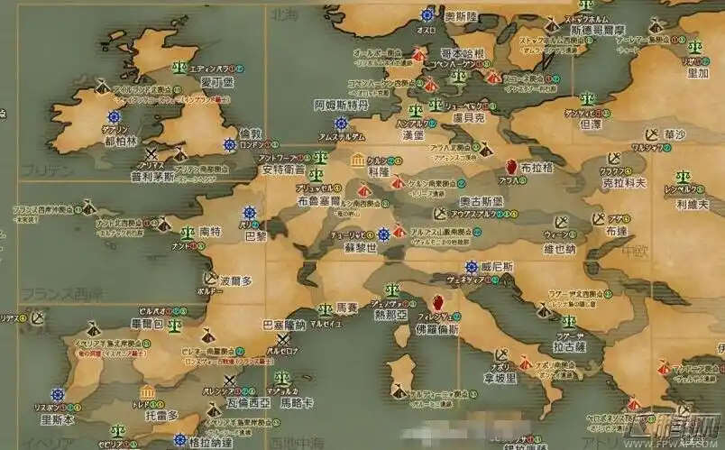 大航海时代5世界海图详细包含所有城市挖掘点