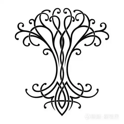 凯尔特人的生命树插画-正版商用图片10y24o-摄图新视界