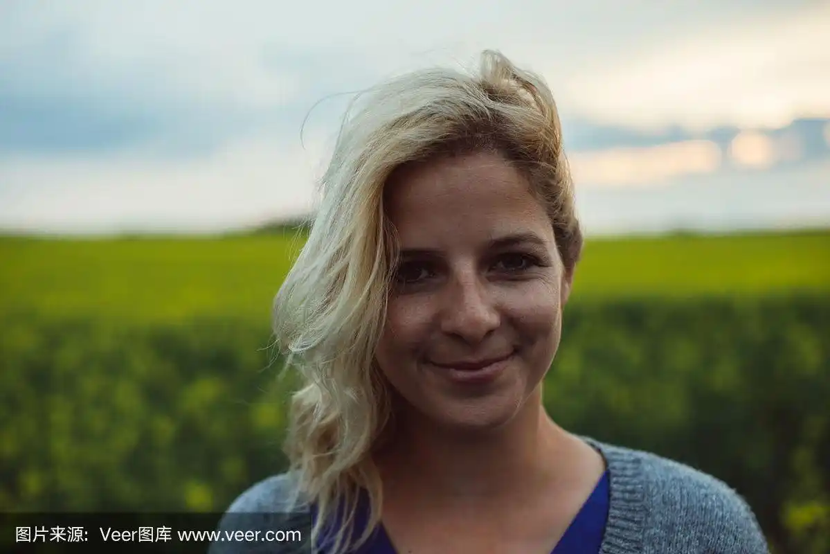 肖像,天气,女人,苍白的头发,选择对焦