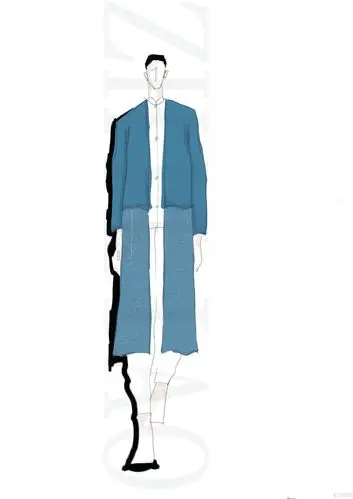 中式男装舞台装-服装画/服装设计手稿 - 穿针引线服装论坛