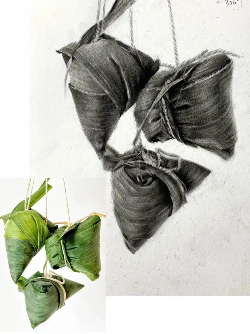 一些粽子,一举高粽!端午安康! #素描 #跟着抖 - 抖音