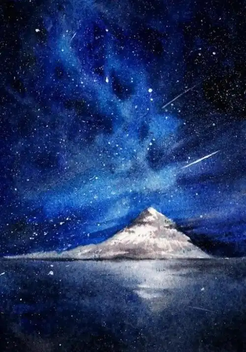 零基础唯美星空,插画丙烯油画水彩水粉入门绘画素材大全合集分享