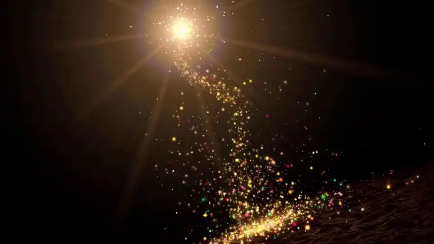 绚丽金色光晕粒子散落特效高清led舞台背景视频素材