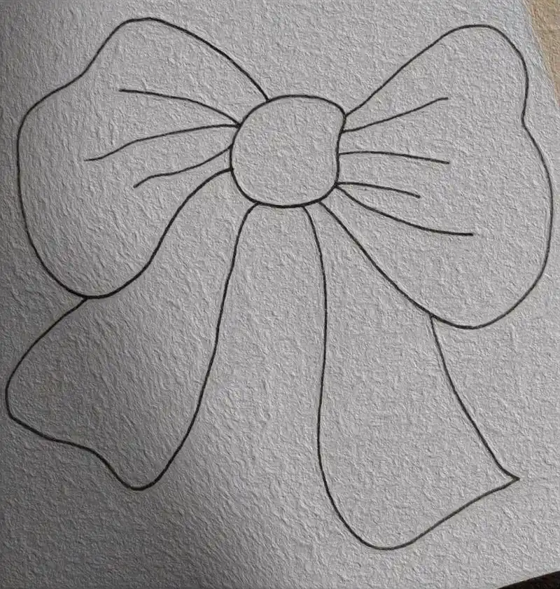 蝴蝶结简笔画教程