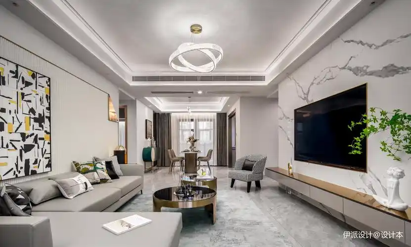 伊派设计|现代轻奢样板房设计_1634549637_4564304 – 设计本装修效果