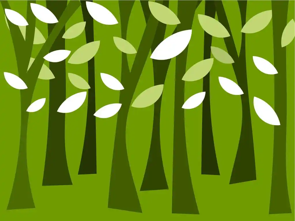 森林 ,抽象森林树木.矢量图