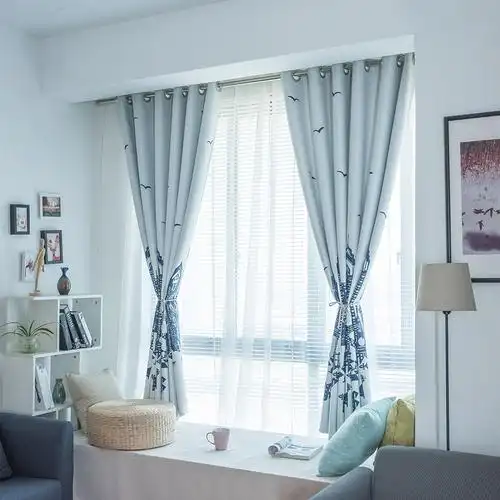 艾尚品格遮光短帘定制布艺短窗帘帘子客厅卧室成品田园