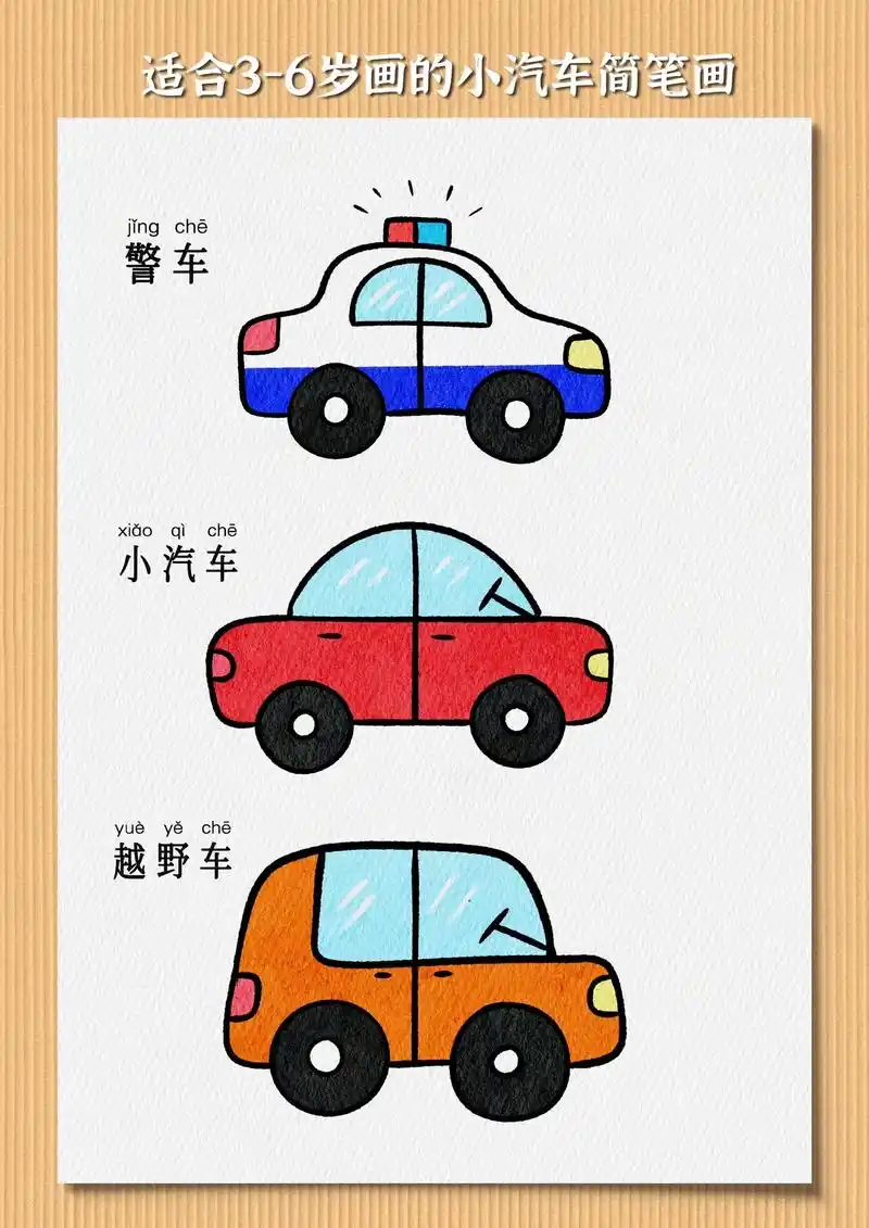 小汽车简笔画.