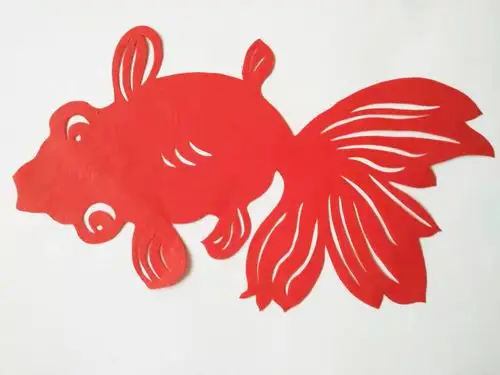 金鱼剪纸窗花学生儿童幼儿学校剪画手工双面剪纸