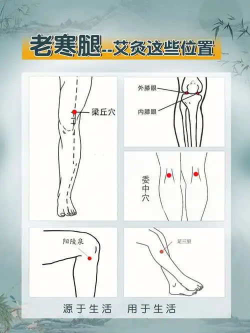 在家学艾灸艾灸老寒腿风湿性膝关节炎