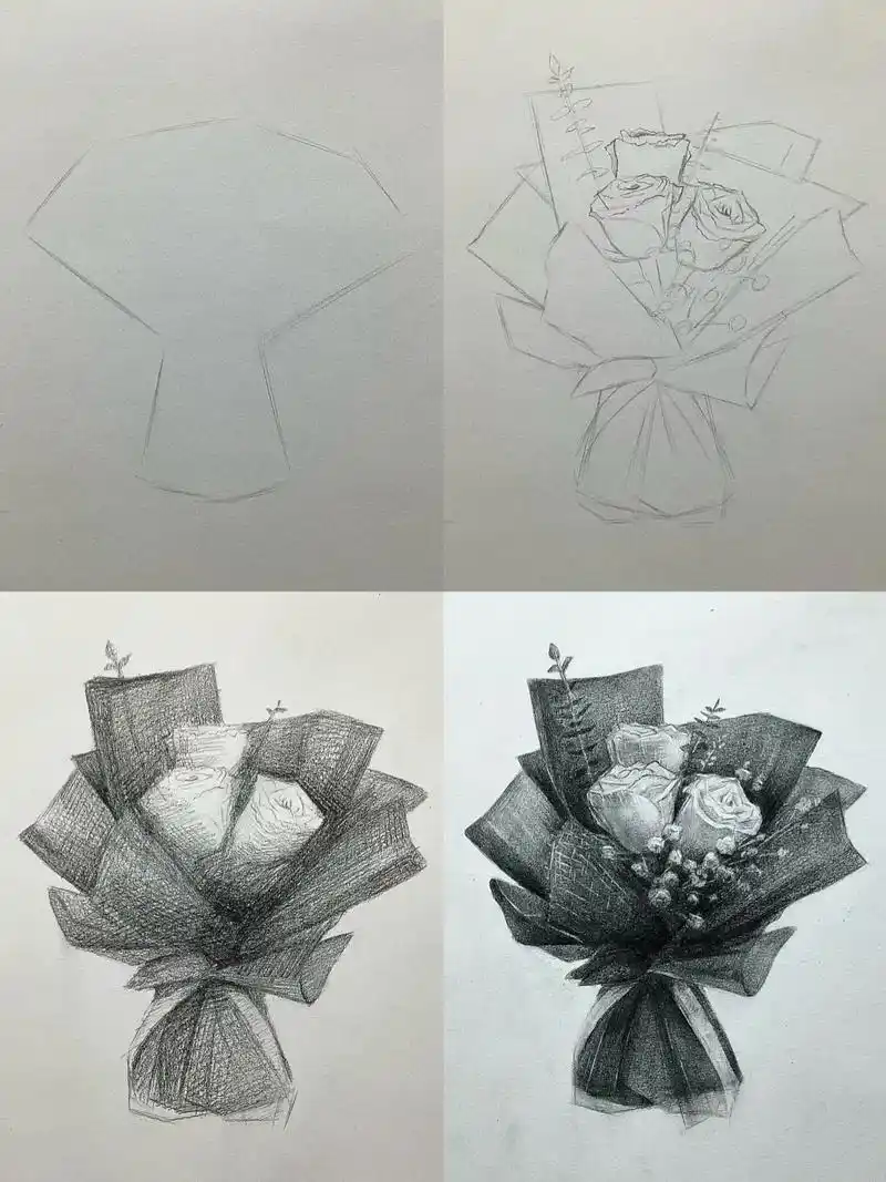 520专辑 玫瑰花束98教程.