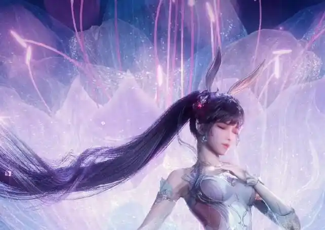 斗罗复活的小舞红色发夹配绿色耳环脖子上出现银丝项链好美