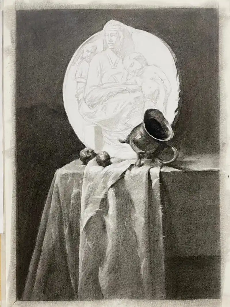 画画 #素描静物 #古典美 选择一个好的画室,你就已经成功 - 抖音