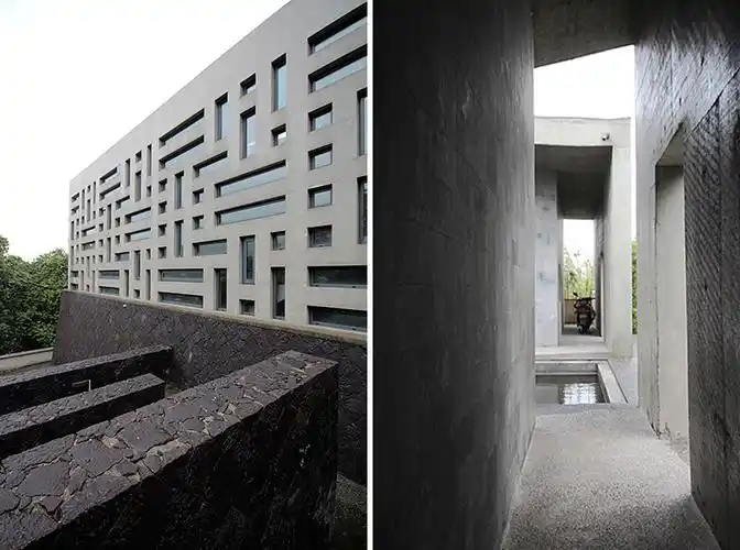 王澍 在四方当代艺术湖区设计的"三合宅"_设计邦-全球受欢迎的集建筑