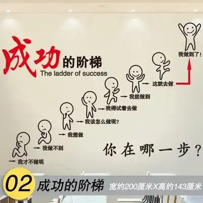 成功的阶梯墙贴厉志鼓励标语励志个性创意学生激励文字教室文化墙