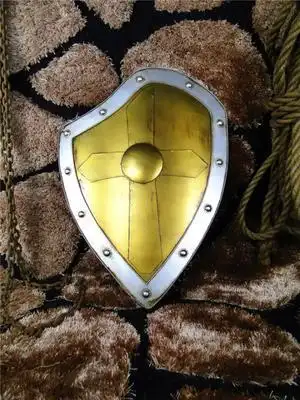 欧式十字军盾牌/欧洲中世纪骑士/古罗马武士盔甲 1:1真人把玩