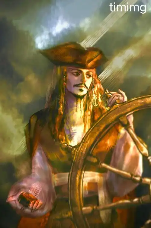 杰克船长加勒比海盗插画