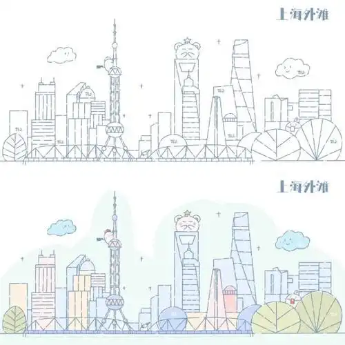外滩简笔画