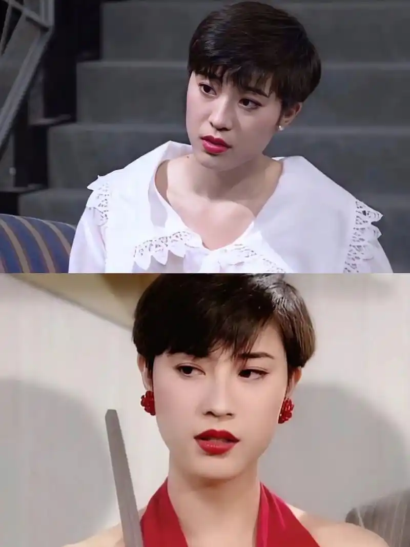 90年代tvb陈法蓉7715又飒又美短发营造思路 陈法蓉monica chan