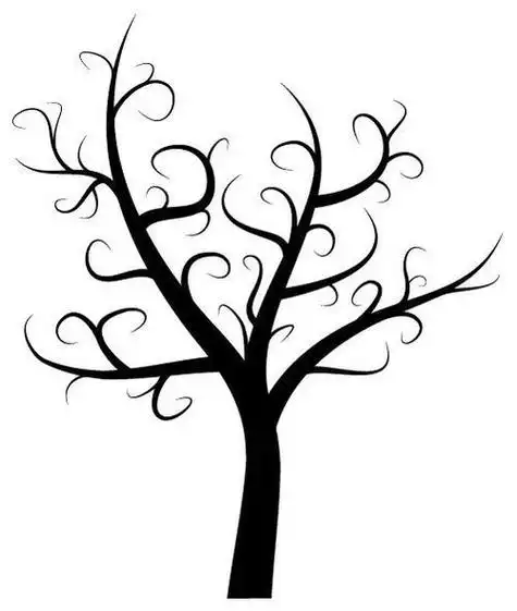 大树树枝没有简笔画