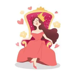 卡通女王节元素女王节可爱标题元素唯美心形女王节快乐妇女节主题艺术