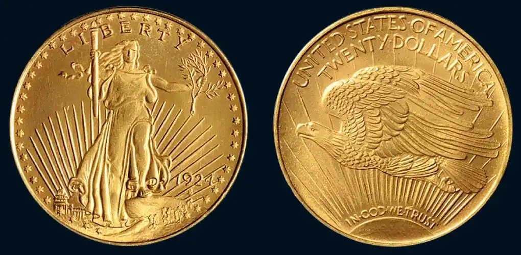 09861924年美国自由女神像20美元金币