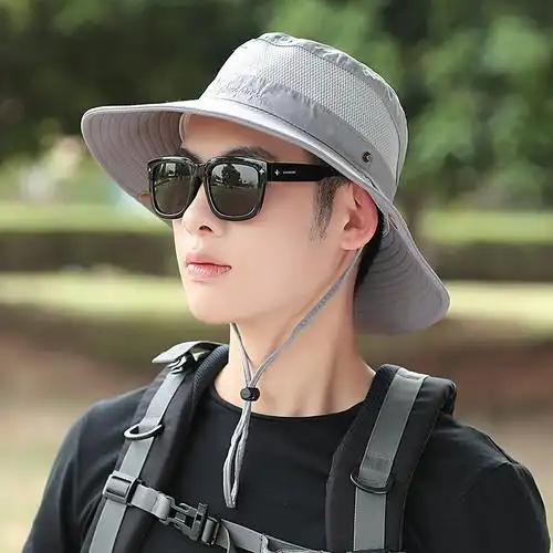 盛世尼曼户外钓鱼登山帽子男士夏天遮阳帽沙滩防晒帽太阳帽夏季渔夫帽