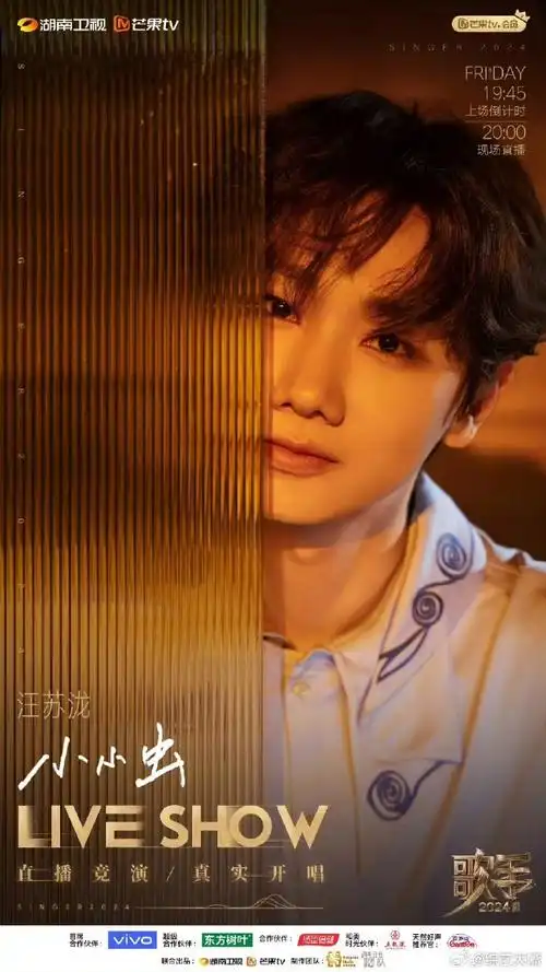 汪苏泷玻璃半遮脸海报