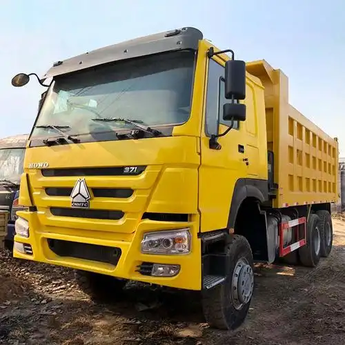 现货出售出口豪沃自卸车 矿用双桥工程货车 371马力砂石料倾斜车