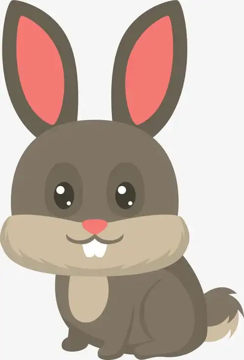 卡通可爱灰色兔子