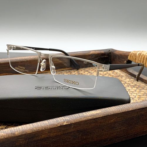 seiko精工眼镜t744纯钛半框超轻男士商务方形眼镜架