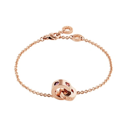 bvlgari宝格丽女士手链18k玫瑰金bvlgari系列手链 如图 均码