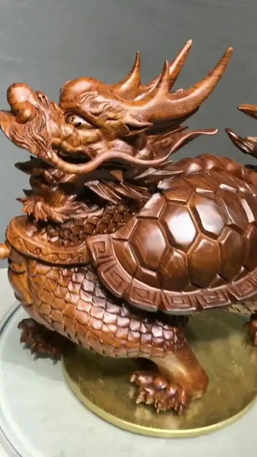 这个龙龟雕的活灵活现,佩服师傅