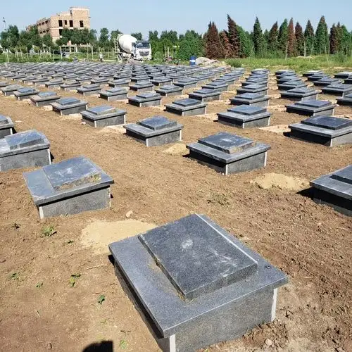 定做农村公墓墓碑 黑色花岗岩墓碑 沛县农村墓地墓碑