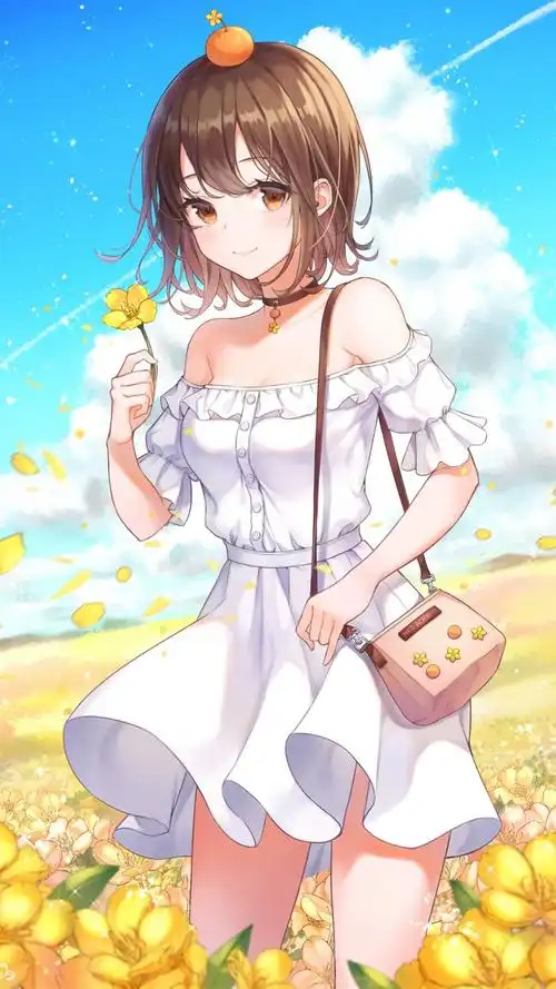 可爱迷人的动漫美女手机壁纸