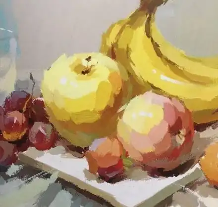 水粉静物图片细节刻画,教你如何画好水粉中的水果静物