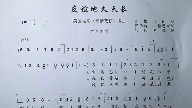友谊地久天长简谱教学真的很简单初学者必学的歌曲